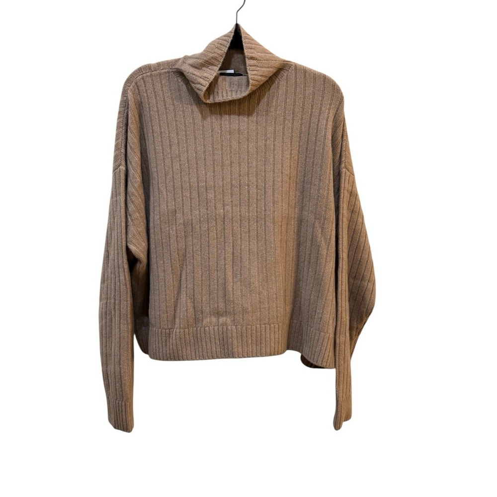 Polo Lauren‎ Ralph Lauren Washable Cashmere Turtleneck Sweater Ribbed Size Large